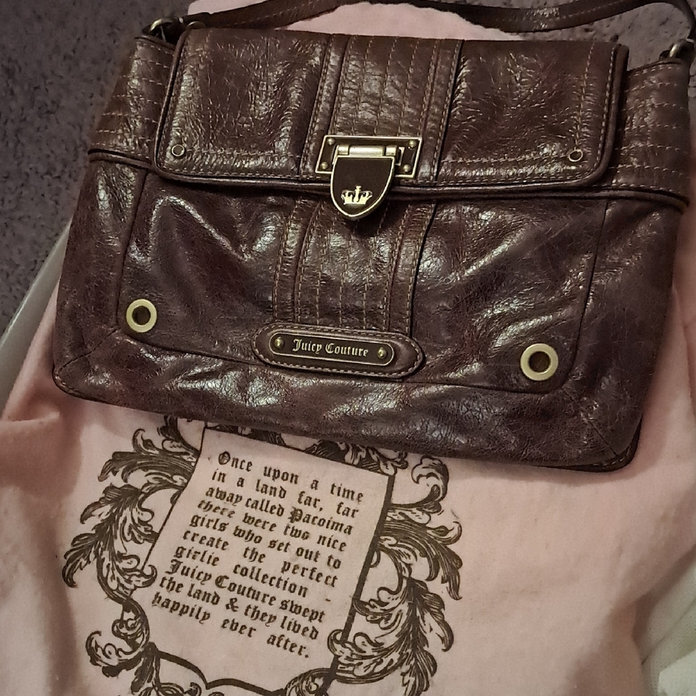 Juicy Couture Maroon Leather Women's Bag